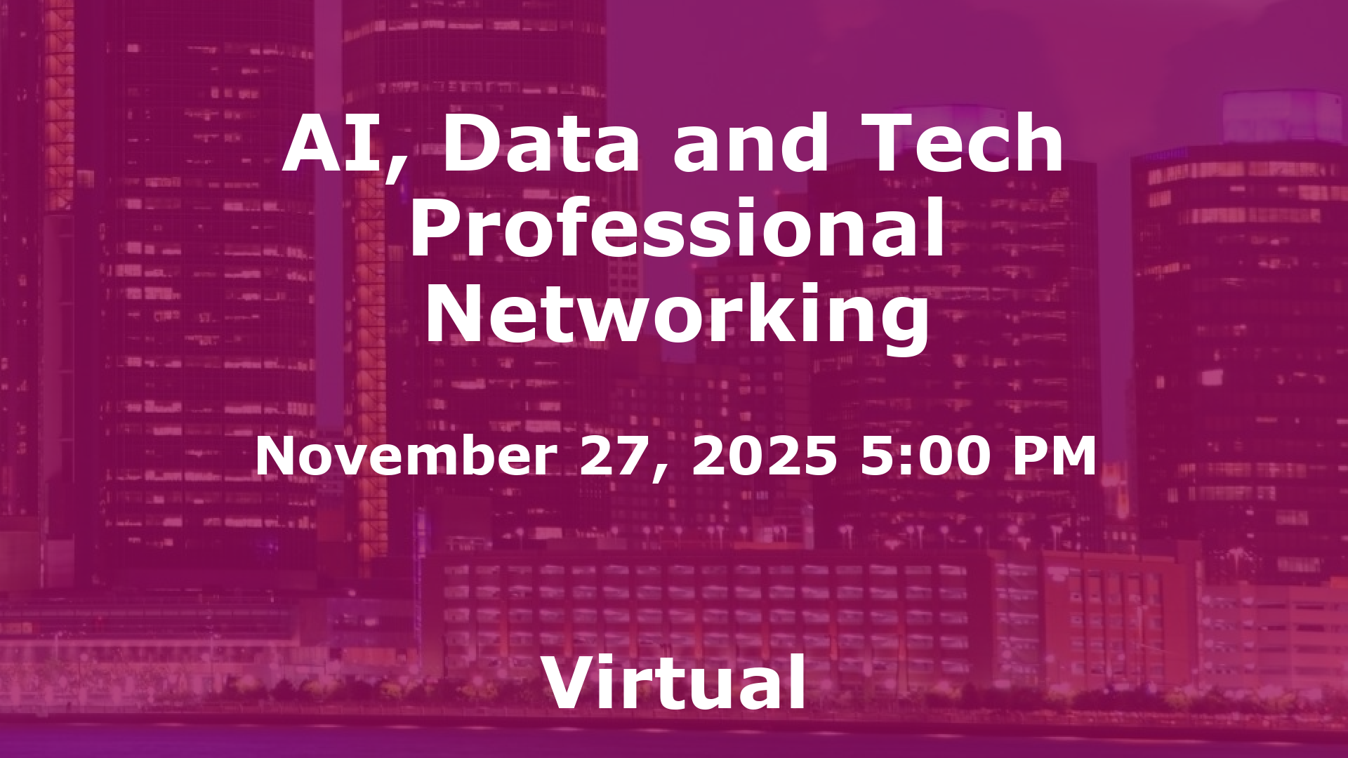 AI, Data and Tech Professional Networking event image